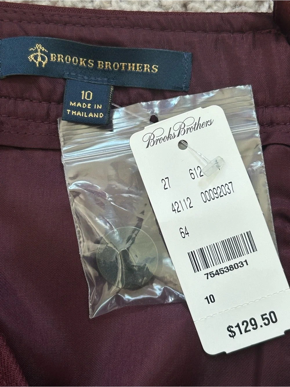 BROOKS BROTHERS Wool Blend Mini Skirt